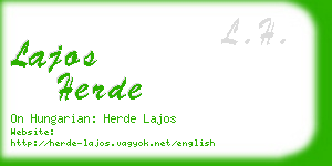 lajos herde business card